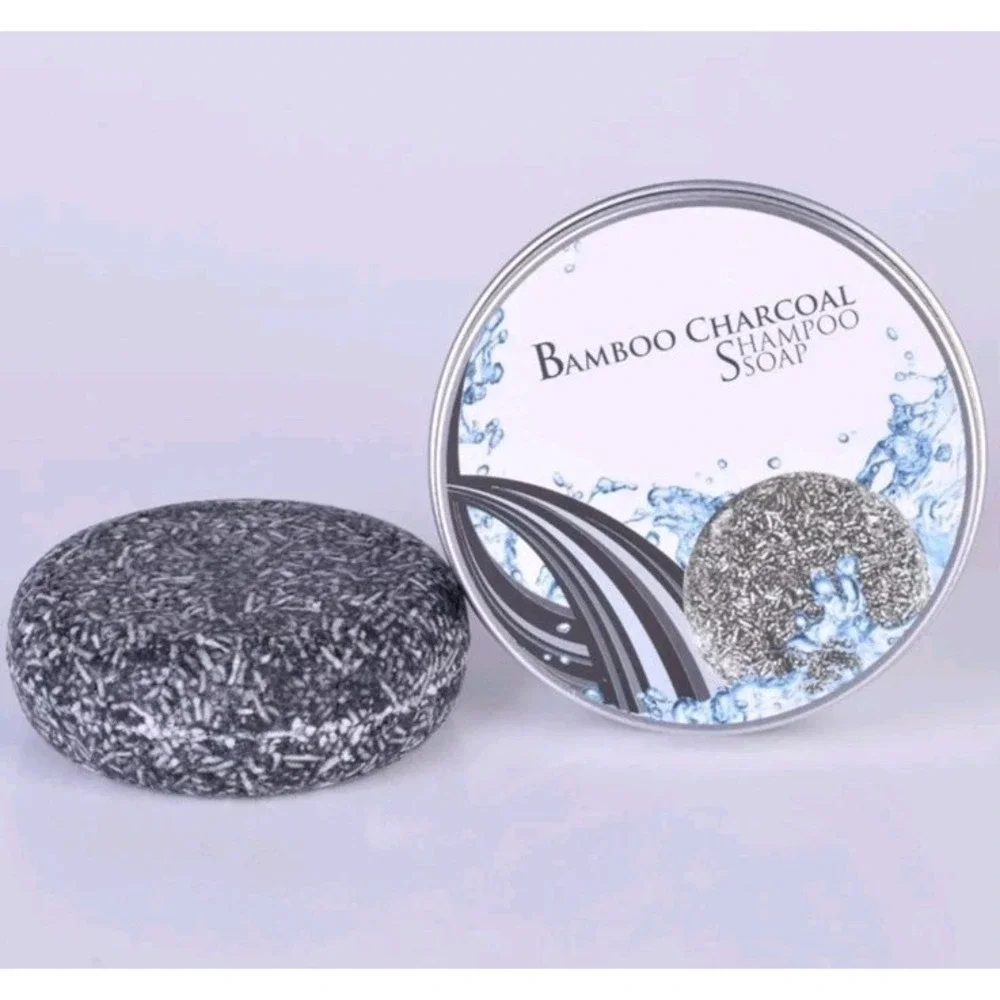 2 Pack Unisex Grey Coverage Bar Shampoo Hair‎ Darkening Black Soap for Grey Hair